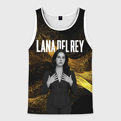 Майка-безрукавка мужская Lana Del Rey в черном платье, цвет: 3D-белый