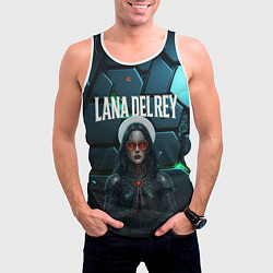Майка-безрукавка мужская Lana Del Rey в стиле киберпанка, цвет: 3D-белый — фото 2