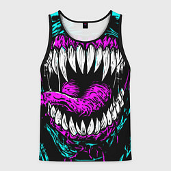 Майка-безрукавка мужская Клыки венома, цвет: 3D-черный