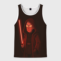 Майка-безрукавка мужская Рик - владыка ситх, цвет: 3D-белый