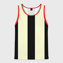 Майка-безрукавка мужская Color black beige line, цвет: 3D-красный
