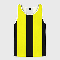 Мужская майка без рукавов Color yellow black line