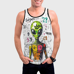 Майка-безрукавка мужская Вы не одиноки, цвет: 3D-черный — фото 2