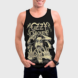 Майка-безрукавка мужская Ozzy Osbourne - head and hands, цвет: 3D-черный — фото 2