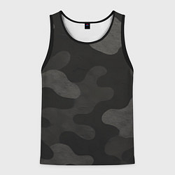 Мужская майка без рукавов Черно-серый камуфляж