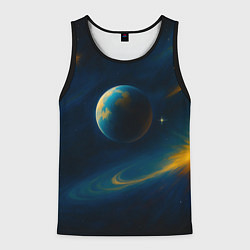 Майка-безрукавка мужская Пространство Вселенной, цвет: 3D-черный