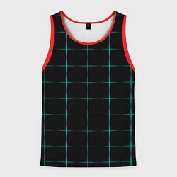 Мужская майка без рукавов Color black blue crosses