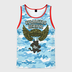 Майка-безрукавка мужская Крылатая пехота - пантера, цвет: 3D-красный