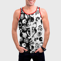 Майка-безрукавка мужская Doom anime black pattern, цвет: 3D-красный — фото 2