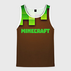 Майка-безрукавка мужская Minecraft forever, цвет: 3D-белый