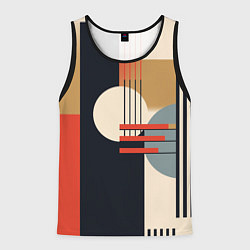 Майка-безрукавка мужская Баухаус - текстура, цвет: 3D-черный