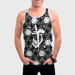 Майка-безрукавка мужская Doom x nirvana pattern, цвет: 3D-белый — фото 2