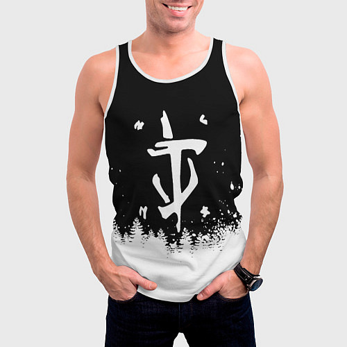 Мужская майка без рукавов Doom winter wild / 3D-Белый – фото 3