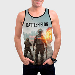 Майка-безрукавка мужская Солдаты из Battlefield 6, цвет: 3D-черный — фото 2