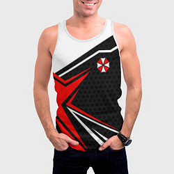Майка-безрукавка мужская Umbrella - red uniform, цвет: 3D-белый — фото 2