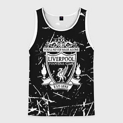 Майка-безрукавка мужская Ливерпуль краски штрихи, цвет: 3D-белый