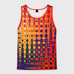 Майка-безрукавка мужская Красно-жёлтый абстракция, цвет: 3D-красный