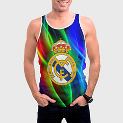 Майка-безрукавка мужская Реал Мадрид, цвет: 3D-белый — фото 2