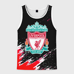 Майка-безрукавка мужская Liverpool краски штрихи, цвет: 3D-белый