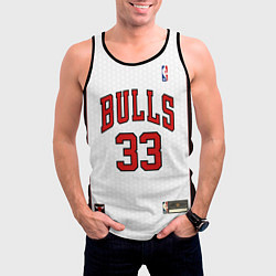 Майка-безрукавка мужская NBA Bulls 33 Pippen, цвет: 3D-черный — фото 2