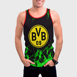 Майка-безрукавка мужская Borussia зелёный огонь, цвет: 3D-красный — фото 2