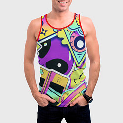 Майка-безрукавка мужская Пришелец, цвет: 3D-красный — фото 2