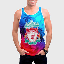 Майка-безрукавка мужская Liverpool неоновые тропики, цвет: 3D-белый — фото 2