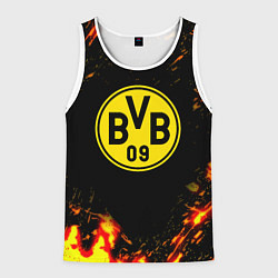 Майка-безрукавка мужская Borussia огненные краски, цвет: 3D-белый