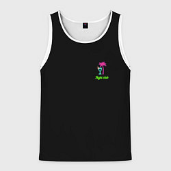 Майка-безрукавка мужская Night club neon, цвет: 3D-белый