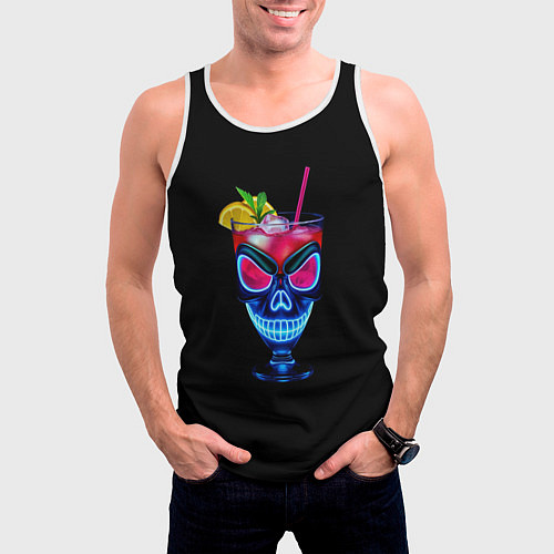 Мужская майка без рукавов Cocktail / 3D-Белый – фото 3