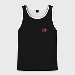 Майка-безрукавка мужская Motocross in the mountains, цвет: 3D-белый