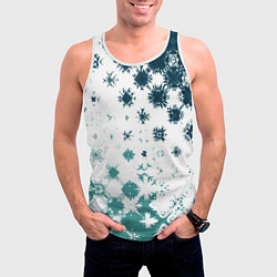Майка-безрукавка мужская Узорчатые пятна по диагонали, цвет: 3D-белый — фото 2