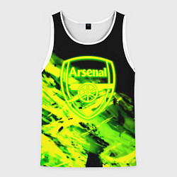 Майка-безрукавка мужская Арсенал кислотные краски, цвет: 3D-белый