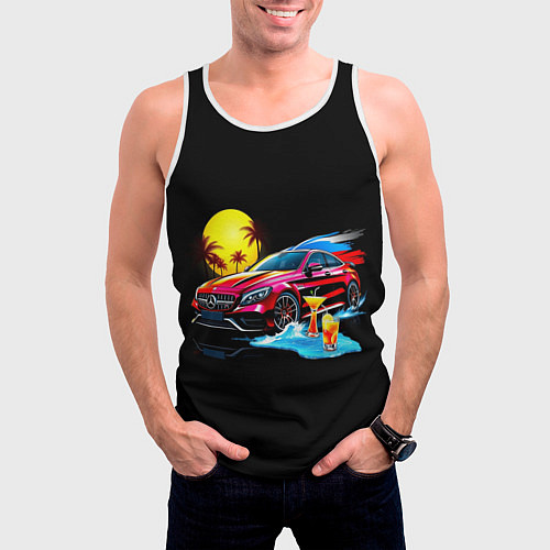 Мужская майка без рукавов Mercedes amg / 3D-Белый – фото 3