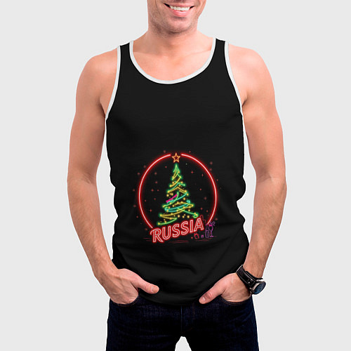 Мужская майка без рукавов New year / 3D-Белый – фото 3