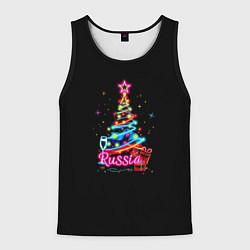 Майка-безрукавка мужская Christmas tree gifts, цвет: 3D-черный