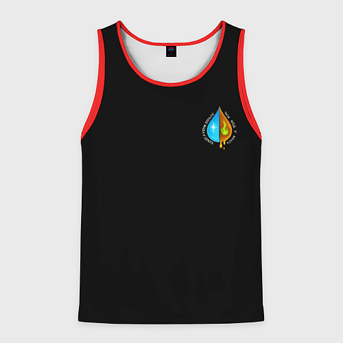 Мужская майка без рукавов Лучше вода у друга полноцветный узор / 3D-Красный – фото 1
