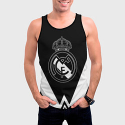 Майка-безрукавка мужская Real Madrid геометрия спорт, цвет: 3D-черный — фото 2