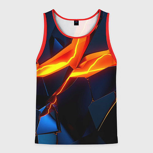 Мужская майка без рукавов Plate fractures / 3D-Красный – фото 1