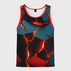 Майка-безрукавка мужская Orange glow, цвет: 3D-красный