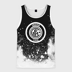 Майка-безрукавка мужская Inter белый всплеск краско, цвет: 3D-белый