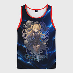 Майка-безрукавка мужская Genshin Impact Фишль, цвет: 3D-красный