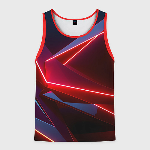 Мужская майка без рукавов Neon laser red / 3D-Красный – фото 1