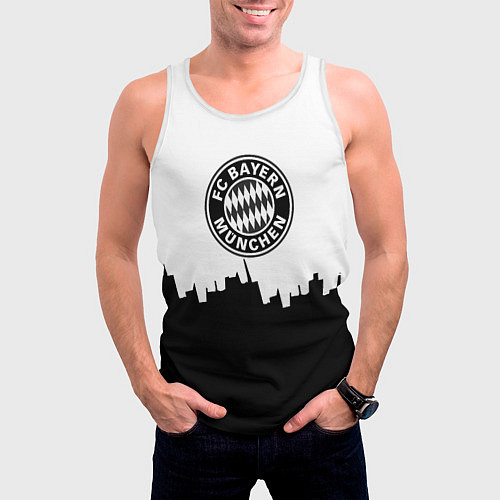 Мужская майка без рукавов Bayern Mnchen пиксели / 3D-Белый – фото 3