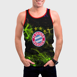 Майка-безрукавка мужская Бавария Мюнхен огонь, цвет: 3D-красный — фото 2