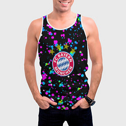 Майка-безрукавка мужская Бавария Мюнхен краски неон, цвет: 3D-белый — фото 2