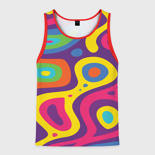 Мужская майка без рукавов Abstract tac / 3D-Красный – фото 1