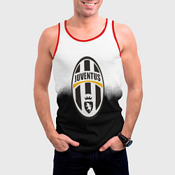 Майка-безрукавка мужская Ювентус деревья краски, цвет: 3D-красный — фото 2