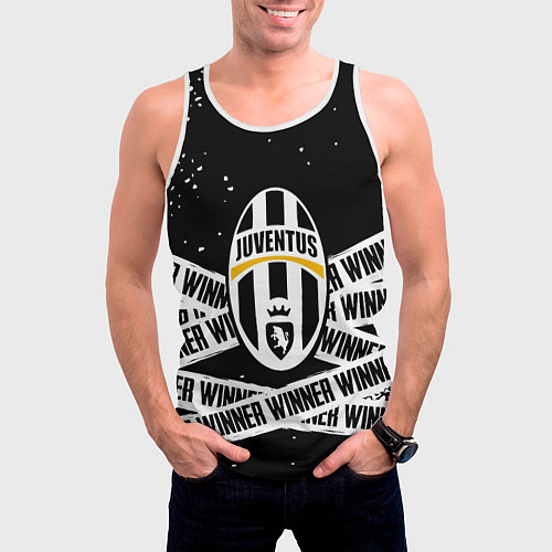 Мужская майка без рукавов Juventus подедитель краски / 3D-Белый – фото 3