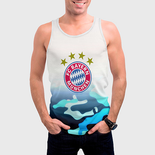 Мужская майка без рукавов Бавария Мюнхен камуфляж / 3D-Белый – фото 3